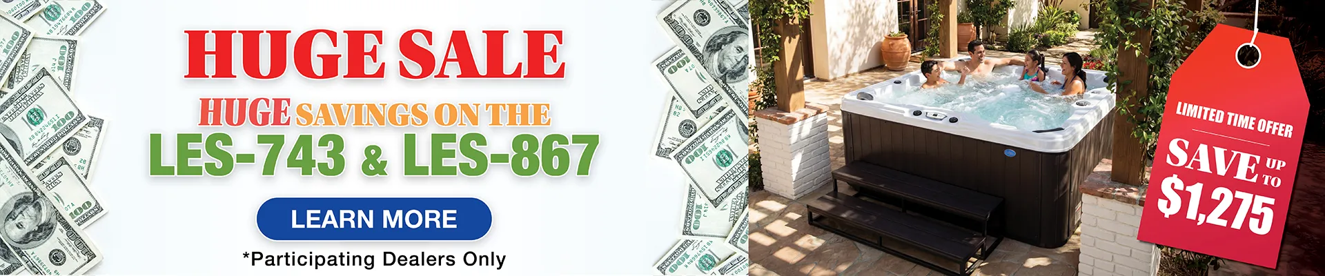 Calspas hot tub being used in a family setting - Island Park