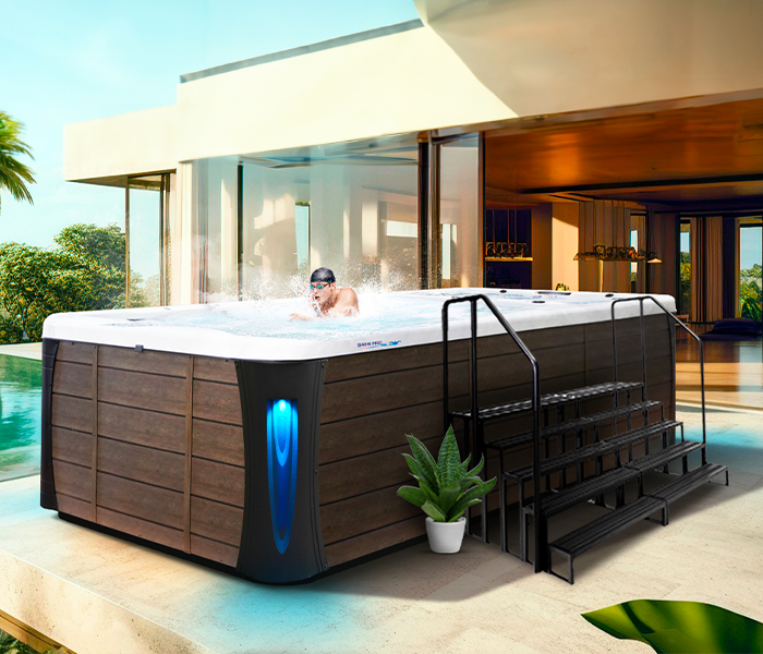 Calspas hot tub being used in a family setting - Island Park